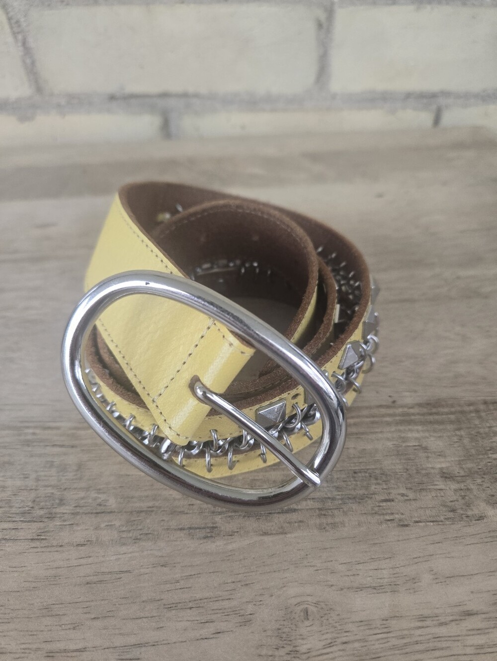Leather & Metal Belt